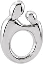 10K White Gold Mother and Child® Slide Pendant