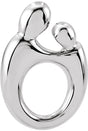 14K White Gold Mother and Child® Slide Pendant