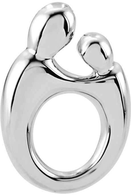 14K White Mother and Child® Slide Pendant