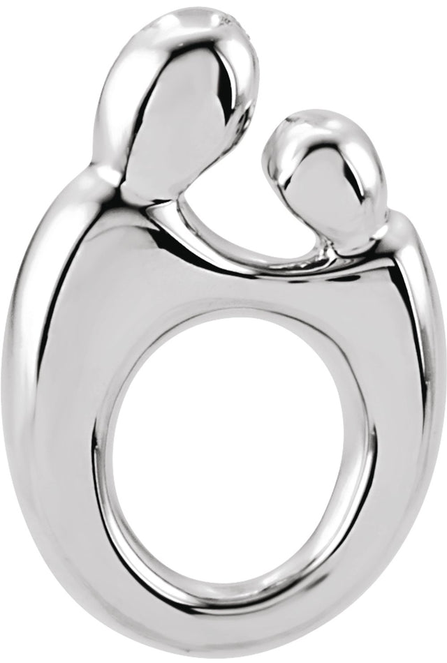 14K White Mother and Child® Slide Pendant