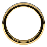 14K Yellow/White 5 mm Beveled-Edge Flat Band Size 8.5