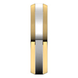 14K Yellow/White 5 mm Beveled Edge Band