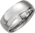 Stainless Steel 6 mm Comfort-Fit Half Round Band Size 7