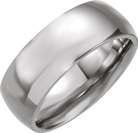 Stainless Steel 6 mm Comfort-Fit Half Round Band Size 7