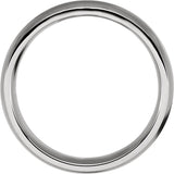 Stainless Steel 6 mm Comfort-Fit Half Round Band Size 7