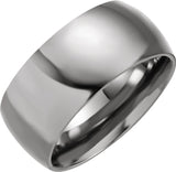 Titanium 10 mm Comfort-Fit Half Round Band Size 9.5