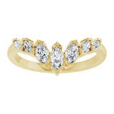 14K Yellow 1/2 CTW Natural Diamond Contour Band