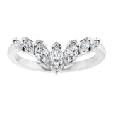 Platinum 1/2 CTW Natural Diamond Contour Band