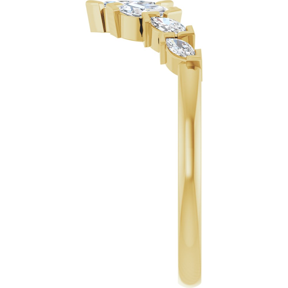 14K Yellow 1/2 CTW Natural Diamond Contour Band