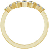 14K Yellow 1/2 CTW Natural Diamond Contour Band