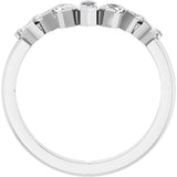 14K White 1/2 CTW Lab-Grown Diamond Contour Band
