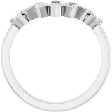 Platinum 1/2 CTW Natural Diamond Contour Band