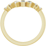 14K Yellow 1/2 CTW Lab-Grown Diamond Contour Band