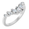 Platinum 1/2 CTW Natural Diamond Contour Band