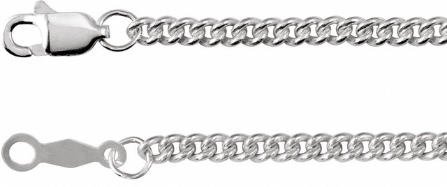 Sterling Silver 2.25 mm Curb 16" Chain