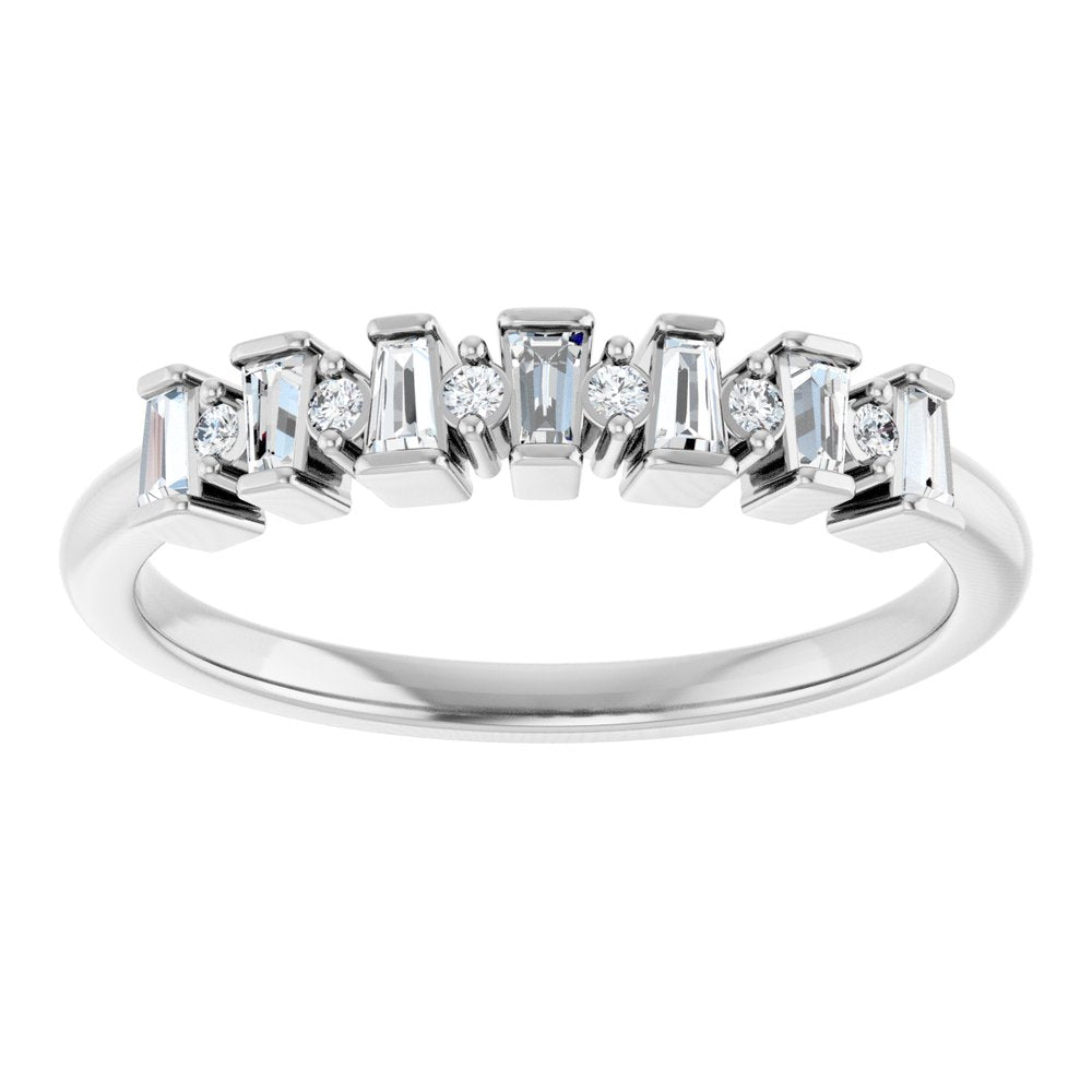 14K White 1/4 CTW Natural Diamond Anniversary Band