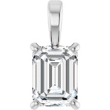 14K White 1/3 CT Lab-Grown Diamond Pendant