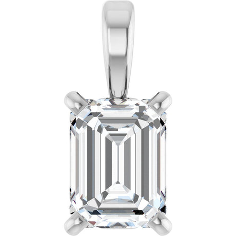 14K White 1/3 CT Lab-Grown Diamond Pendant