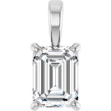 14K White Gold 3/4 CT Lab-Grown Diamond Pendant