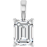 14K White Gold 3/4 CT Lab-Grown Diamond Pendant