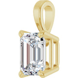 14K Yellow Gold 3/4 CT Lab-Grown Diamond Pendant