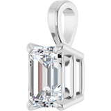 14K White Gold 3/4 CT Lab-Grown Diamond Pendant