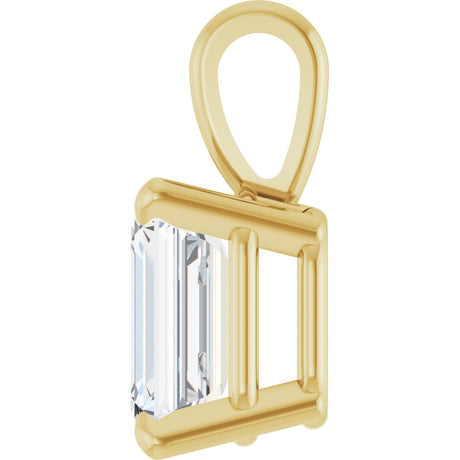 14K Yellow Gold 3/4 CT Lab-Grown Diamond Pendant