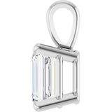 14K White Gold 3/4 CT Lab-Grown Diamond Pendant