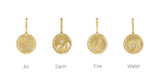 14K Yellow Gold .015 CT Natural Diamond Earth Element Charm/Pendant
