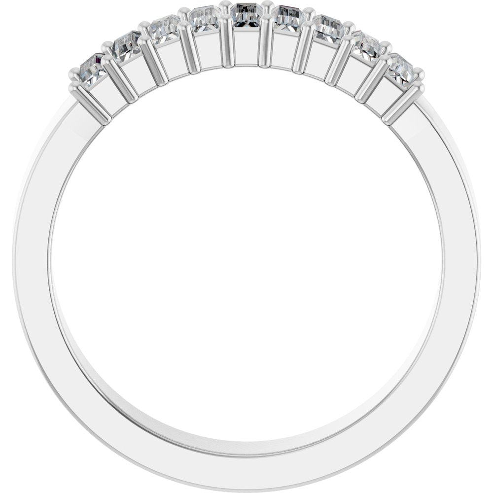 14K White 1/2 CTW Lab-Grown Diamond Anniversary Band