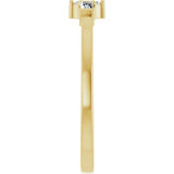 14K Yellow Gold 1/6 CTW Natural Diamond Semi-Set Stackable Ring