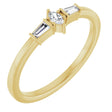 14K Yellow Gold 1/6 CTW Natural Diamond Semi-Set Stackable Ring