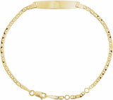 14K Yellow Adjustable Anchor Identification 6-7" Bracelet