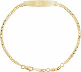 14K Yellow Gold Adjustable Anchor Identification 6-7" Bracelet