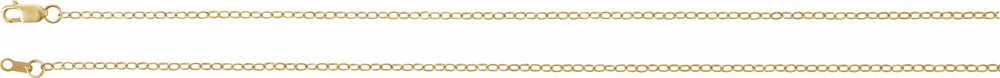 14K Yellow 1.8 mm Flat Cable 16" Chain