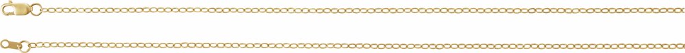 14K Yellow Gold 1.8 mm Flat Cable 20" Chain