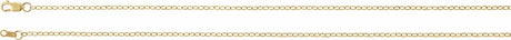 14K Yellow Gold 1.8 mm Flat Cable 20" Chain