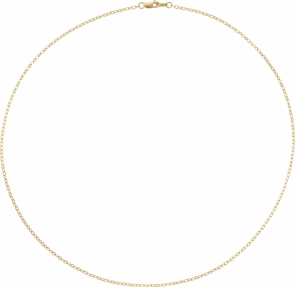 14K Yellow 1.8 mm Flat Cable 16" Chain