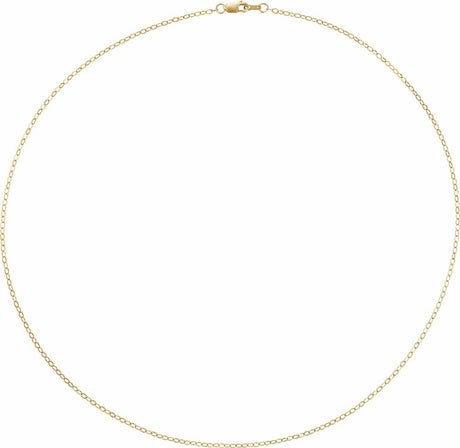14K Yellow Gold 1.8 mm Flat Cable 18" Chain