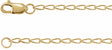 14K Yellow Gold 1.6 mm Elongated Curb 16" Chain