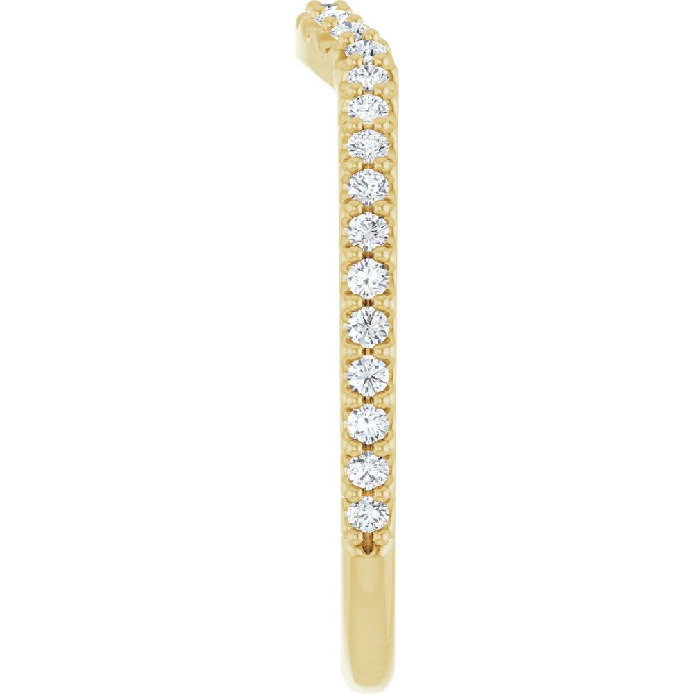 14K Yellow 1/4 CTW Natural Diamond Contour Band