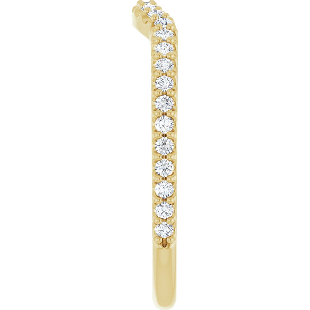 14K Yellow Gold 1/4 CTW Lab-Grown Diamond Contour Band