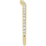14K Yellow Gold 1/4 CTW Lab-Grown Diamond Contour Band