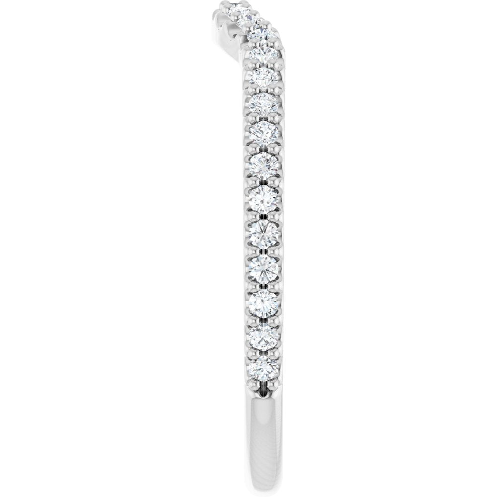 Platinum 1/4 CTW Lab-Grown Diamond Contour Band