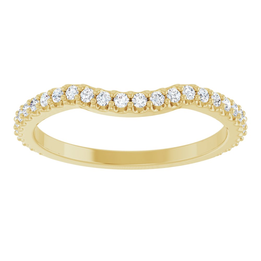 14K Yellow 1/4 CTW Natural Diamond Contour Band