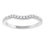 14K White Gold 1/4 CTW Lab-Grown Diamond Contour Band