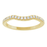 14K Yellow Gold 1/4 CTW Lab-Grown Diamond Contour Band