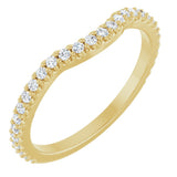 14K Yellow Gold 1/4 CTW Lab-Grown Diamond Contour Band