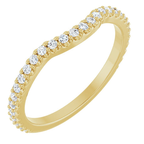 14K Yellow Gold 1/4 CTW Lab-Grown Diamond Contour Band