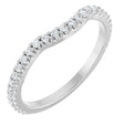 14K White Gold 1/4 CTW Natural Diamond Contour Band